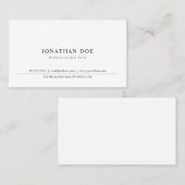 Elegant minimalistisch basisproduct visitekaartje (Voorkant / Achterkant)