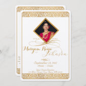 Elegant minimalistisch begrafenisprogramma kaart (Voorkant / Achterkant)