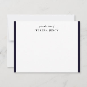 Elegant Minimalistisch Blauw Bureaublad Ontwerp Notitiekaartje