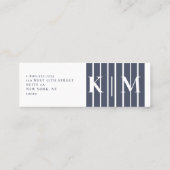 Elegant minimalistisch blauw QR code Interieur Des Mini Visitekaartje (Achterkant)