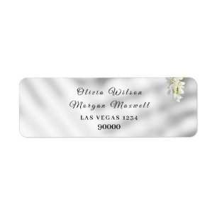 Elegant Minimalistisch Botanisch Huwelijk Etiket