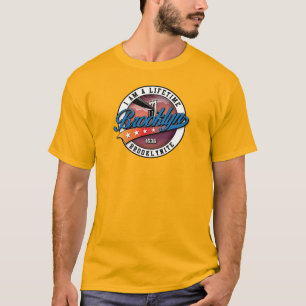 Elegant Minimalistisch Brooklyn Logo Ontwerp Goud T-shirt