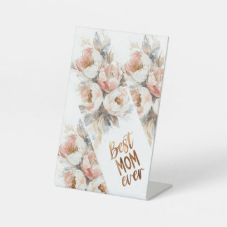 Elegant minimalistisch cadeau voor Moederdag Reclamebord Met Voetstuk