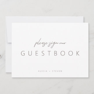 Elegant minimalistisch calligrafisch weddenschap kaart