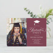 Elegant minimalistisch custom foto Afstuderen Kaart (Staand voorkant)