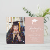 Elegant minimalistisch custom foto Afstuderen Kaart (Staand voorkant)