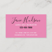 Elegant minimalistisch dames golfontwerp visitekaartje (Achterkant)