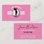 Elegant minimalistisch dames golfontwerp visitekaartje (Voorkant / Achterkant)