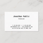 Elegant minimalistisch design, professioneel moder visitekaartje (Achterkant)