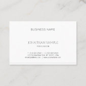 Elegant minimalistisch design Professioneel modern Visitekaartje (Achterkant)