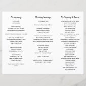 Elegant Minimalistisch Drie-delig Trouwprogramma (Achterkant)