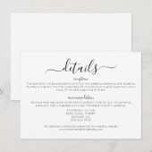 Elegant Minimalistisch Eenvoudig bruiloft - Gegeve Kaart (Voorkant / Achterkant)