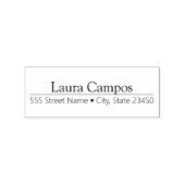 Elegant minimalistisch eenvoudig retouradres 	rubberstempel (Afrduk)