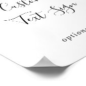 Elegant Minimalistisch Eucalyptus Aangepaste Tekst Poster (Hoek)