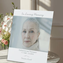 Elegant minimalistisch foto-urnaaltje bord