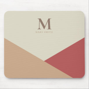Elegant minimalistisch geometrisch monogram muismat