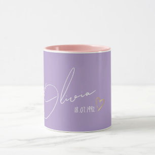 Elegant & minimalistisch gepersonaliseerde naam mo mok