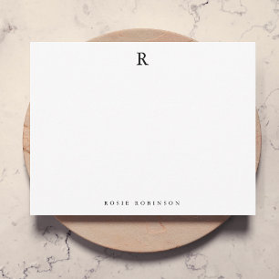 Elegant minimalistisch gesofisticeerd Klassieke Mo Notitiekaartje