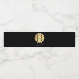 Elegant minimalistisch gevechtslabel voor water waterfles etiket