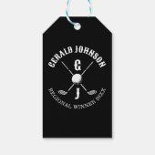 Elegant minimalistisch Golf Monogram Ontwerp Cadeaulabel (Achterkant)