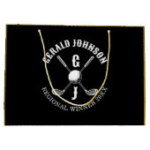 Elegant minimalistisch golf monogram ontwerp groot cadeauzakje (Achterkant)