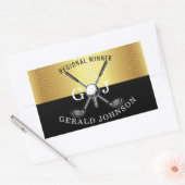 Elegant minimalistisch golf monogram ontwerp rechthoekige sticker (Envelop)