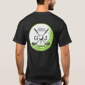 Elegant minimalistisch Golf Monogram Ontwerp T-shirt (Achterkant)