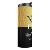 Elegant minimalistisch Golf Monogram Ontwerp Thermosbeker (Gedraaid links)