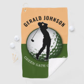Elegant minimalistisch golfontwerp golfhanddoek (Insitu)
