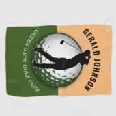 Elegant minimalistisch golfontwerp golfhanddoek (Horizontaal)