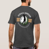Elegant minimalistisch golfontwerp t-shirt (Achterkant)