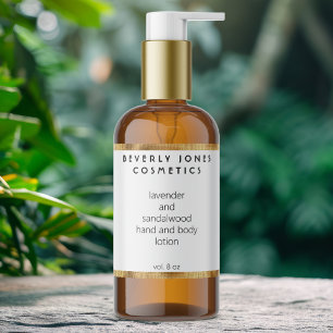 Elegant minimalistisch goud & wit cosmetica label