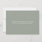 Elegant minimalistisch grijze handschrift bedankkaart (Achterkant)