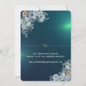 Elegant Minimalistisch Groen Bloemengoud Save the Date (Achterkant)