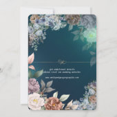 Elegant Minimalistisch Groen Bloemengoud Save the Save The Date (Achterkant)