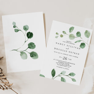 Elegant minimalistisch groen Eucalyptus Casual huw Kaart