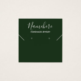 Elegant minimalistisch groen oorscherm vierkante visitekaartjes