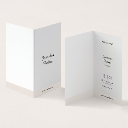Elegant minimalistisch handschrift Professional Ee Visitekaartjes (Binnen en buitenkant)