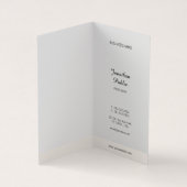 Elegant minimalistisch handschrift Professional Ee Visitekaartjes (Binnen)