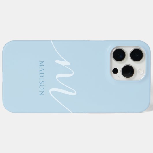 Elegant minimalistisch Initiaal monogram Case-Mate iPhone Case (Achterkant (horizontaal))