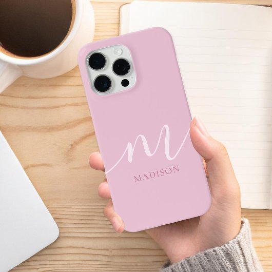 Elegant minimalistisch Initiaal monogram Case-Mate iPhone Case