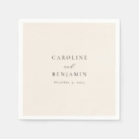 Elegant Minimalistisch Ivory Cream Calligraphy Wed