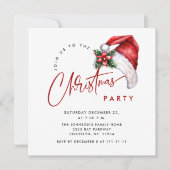 Elegant minimalistisch kerstfeestje kaart (Voorkant)