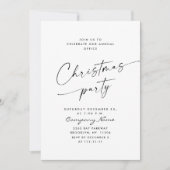 Elegant minimalistisch kerstfeestje kaart (Voorkant)