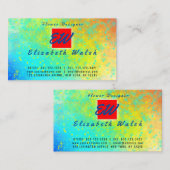 Elegant minimalistisch kleurrijk neusontwerp visitekaartje (Voorkant / Achterkant)