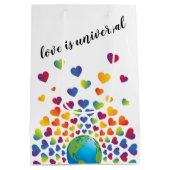 Elegant minimalistisch kleurrijk ontwerp voor rege medium cadeauzakje (Achterkant)