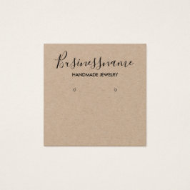 Elegant minimalistisch kraft-draagkaart vierkante visitekaartjes