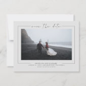 Elegant minimalistisch licht grijs sparen de Datum Save The Date (Voorkant)