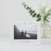 Elegant minimalistisch licht grijs sparen de Datum Save The Date (Staand voorkant)