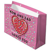 Elegant minimalistisch liefdesontwerp groot cadeauzakje (Voorkant Gekanteld)